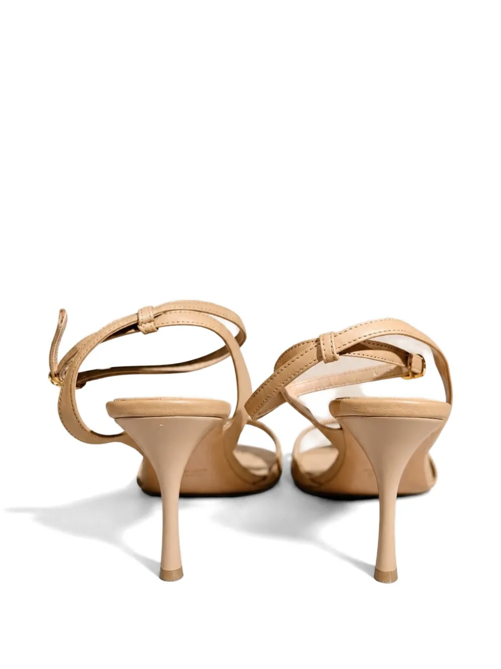 Poche Paris Leren sandalen met gesp Beige
