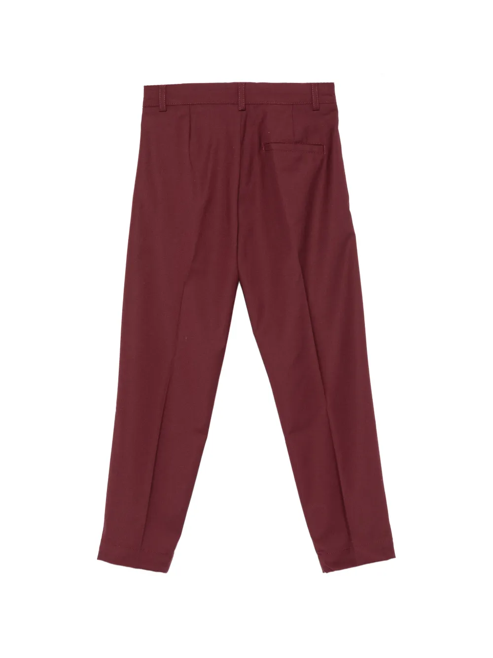 Paolo Pecora Kids Broek met geplooid detail Rood