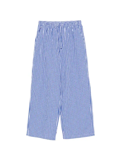 American Vintage gingham-check drawstring-waist trousers
