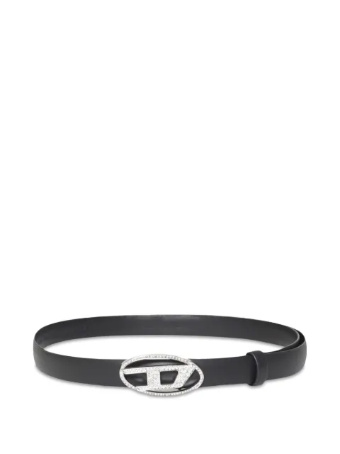 Diesel Kids Oval D crystal-embellished belt