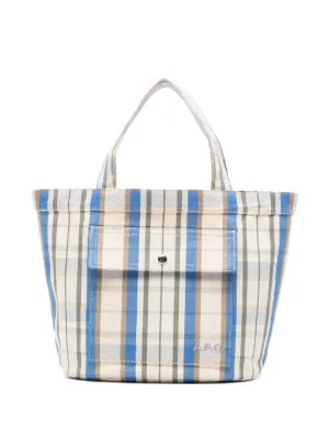 A.P.C. ストライプ トートバッグ | ブルー | FARFETCH JP