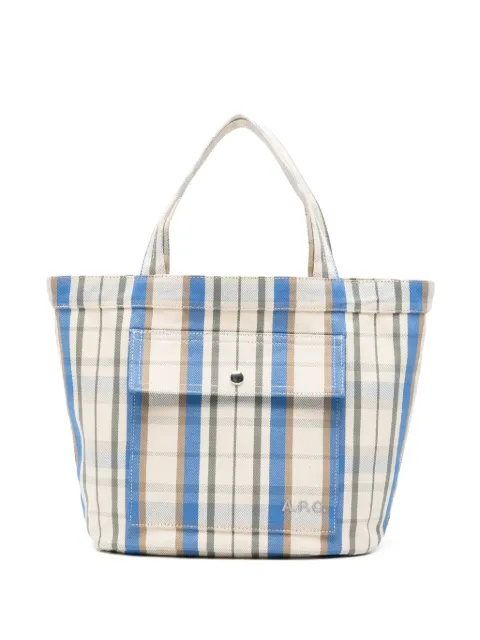 A.P.C. tote con bolsillos y solapa
