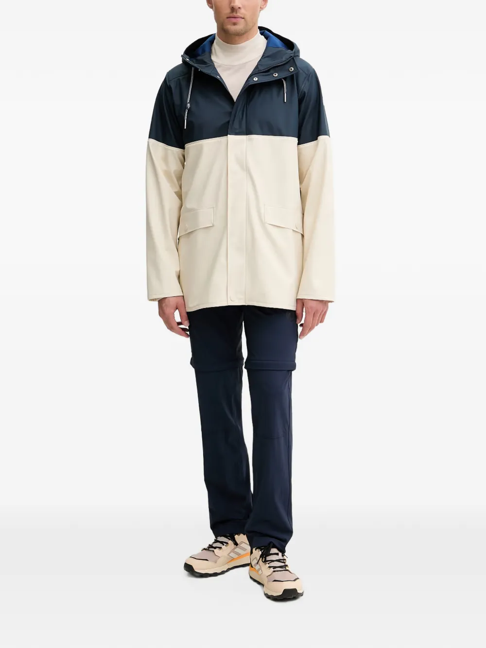 Helly Hansen Moss colour-block hooded jacket Beige