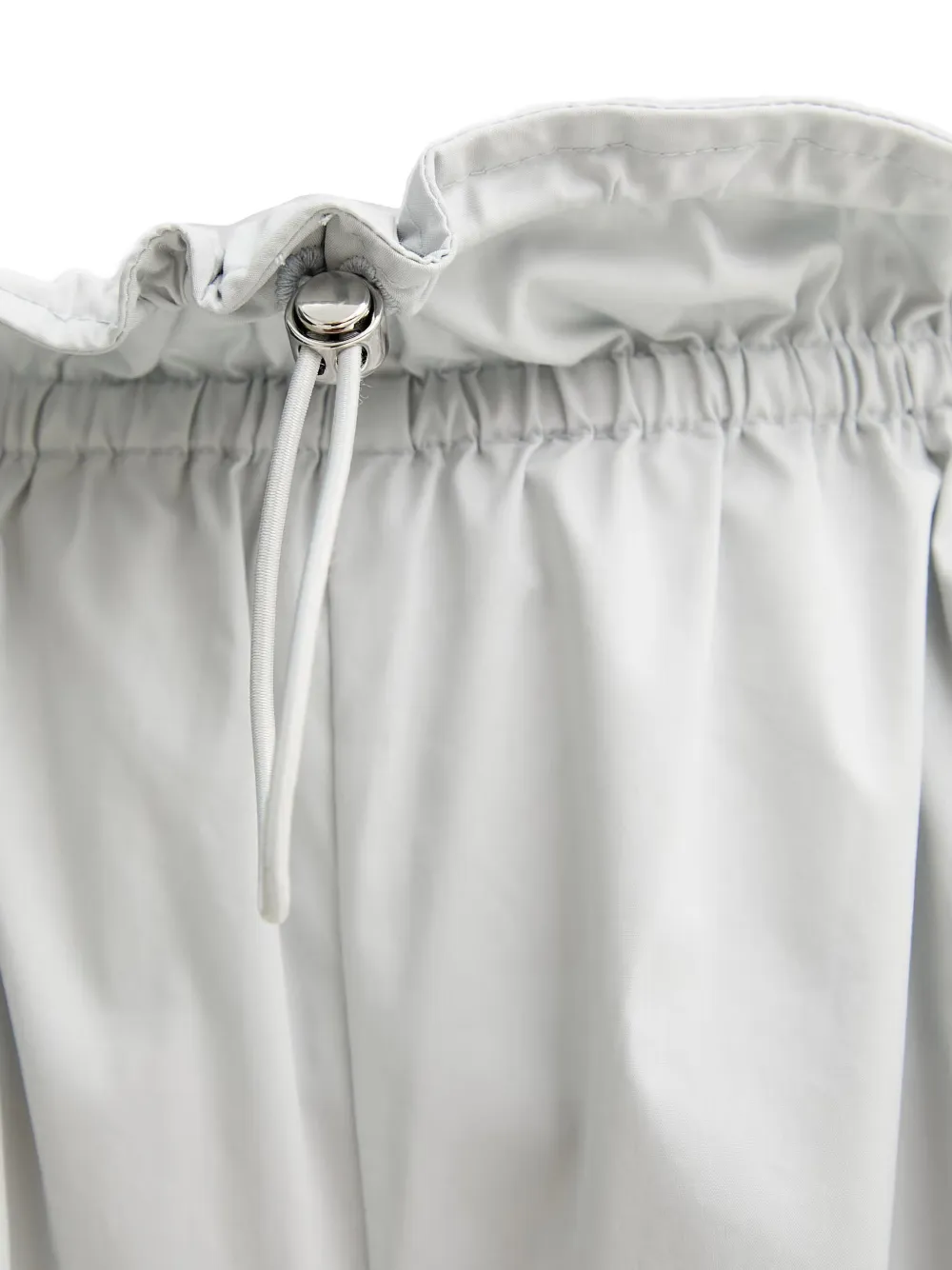 Isabelle Blanche drawstring ruffled-waist trousers Grijs