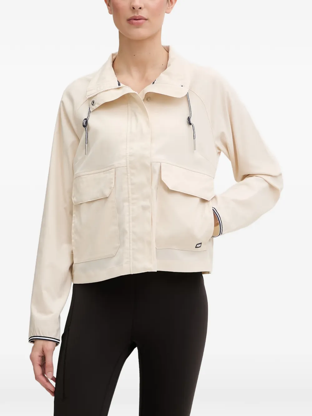 Helly Hansen drawstring flap-pocket jacket - Toni neutri
