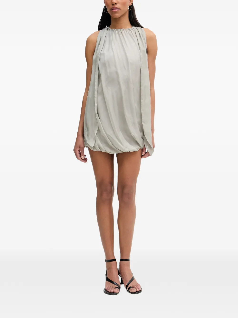 Isabelle Blanche draped sleeveless mini dress - Grau