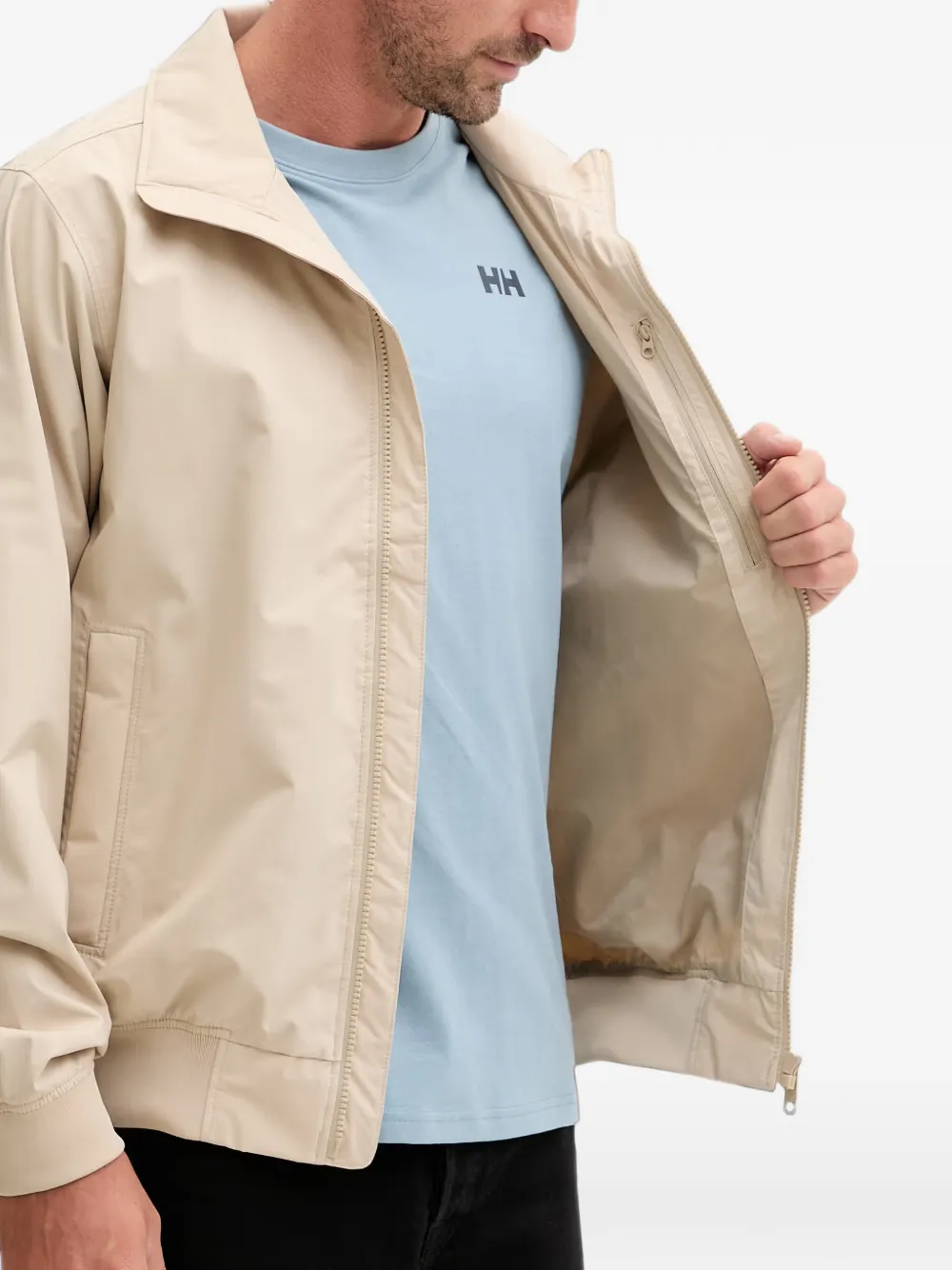 Helly Hansen Vika jack met logo-plakkaat en rits Beige