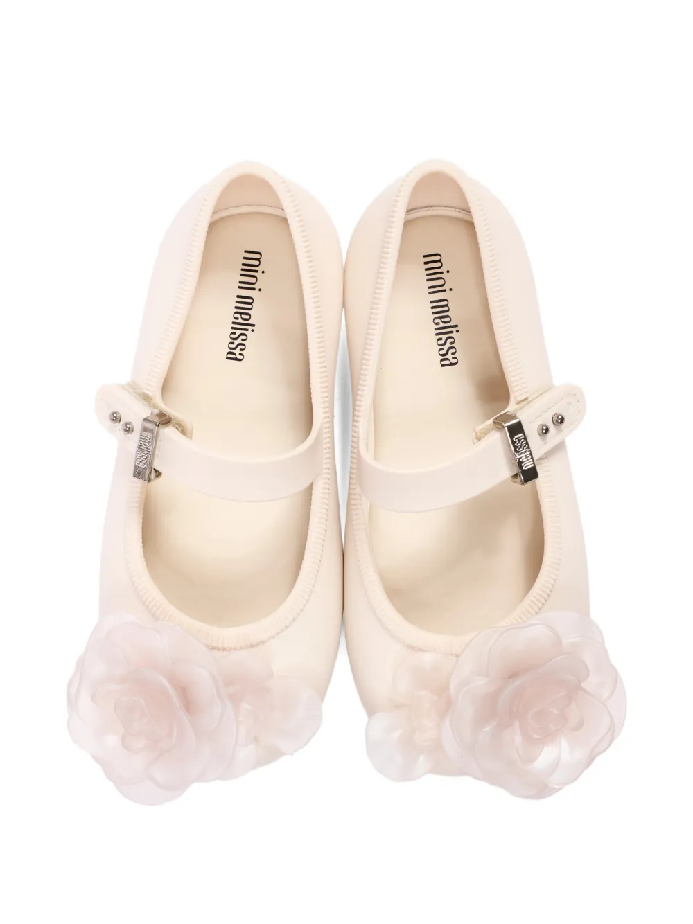 Mini Melissa floral-appliqué ballet flats Beige