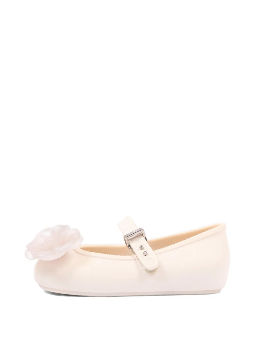 Mini Melissa floral-appliqué ballet flats Beige