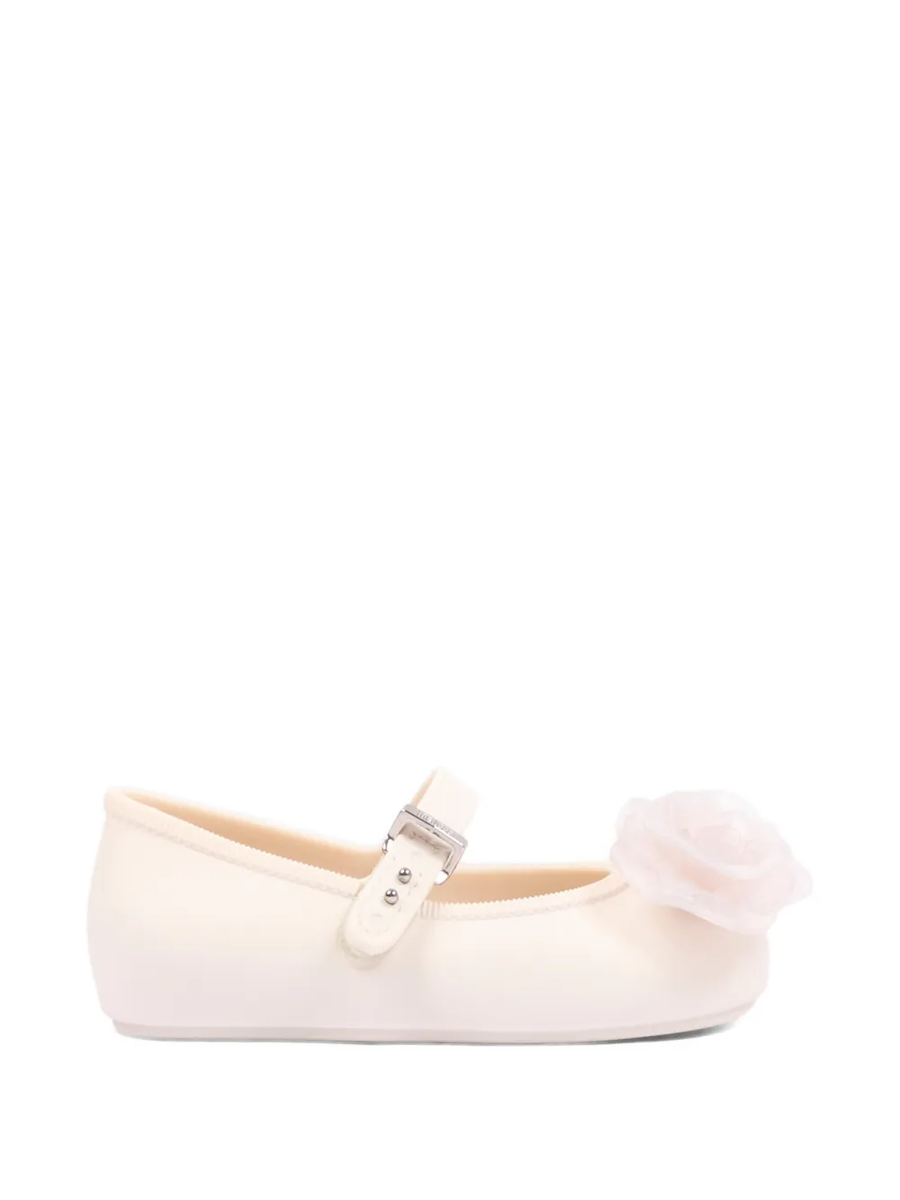Mini Melissa floral-appliqué ballet flats Beige