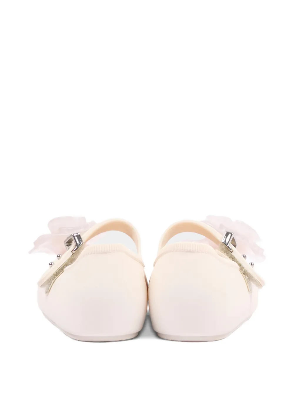 Mini Melissa floral-appliqué ballet flats Beige