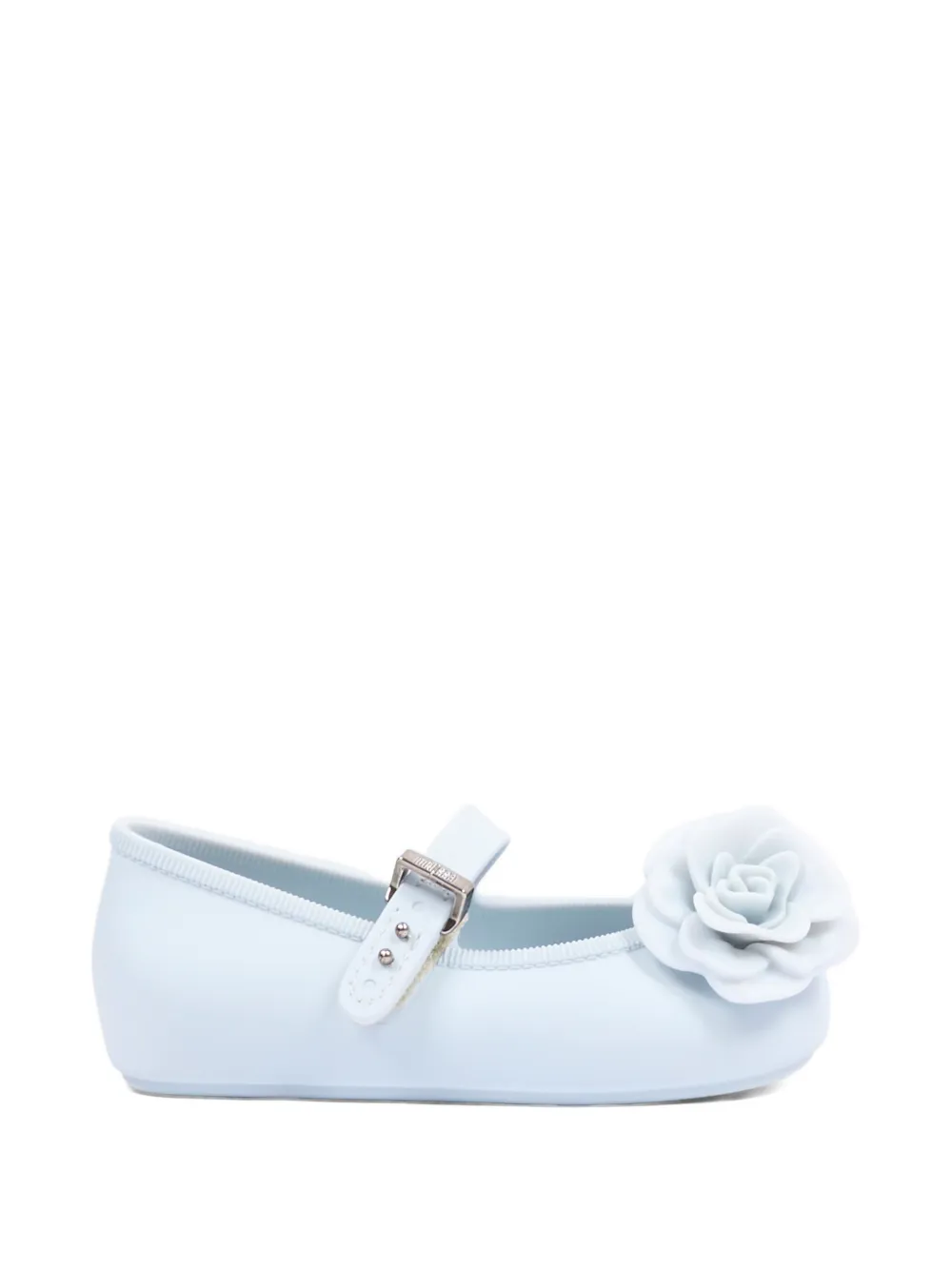 Mini Melissa floral-applique ballet flats Blauw