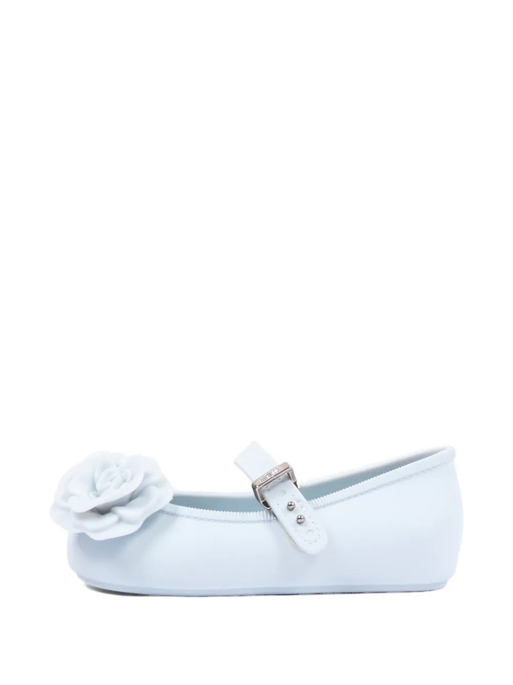 Mini Melissa floral-applique ballet flats Blauw