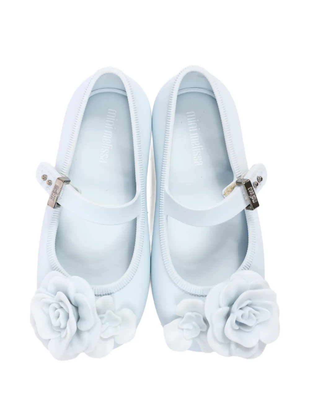Mini Melissa floral-applique ballet flats Blauw