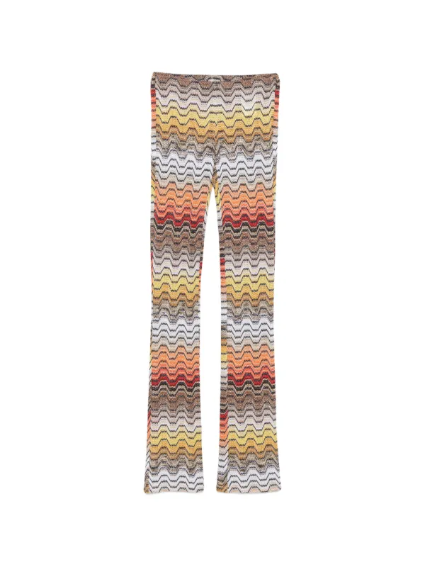 Missoni Long Trousers with Greek Motif in Yellow