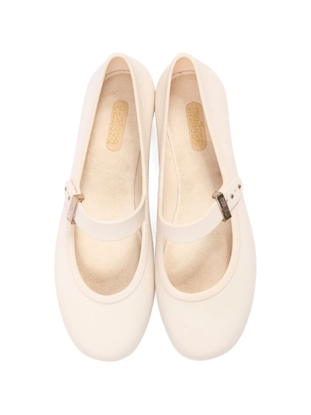 Mini Melissa buckle-fastening ballet flats Beige