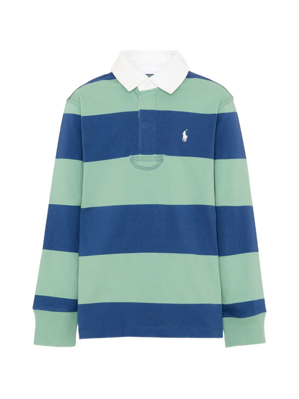 POLO RALPH LAUREN KIDS striped long-sleeve polo shirt - Blue