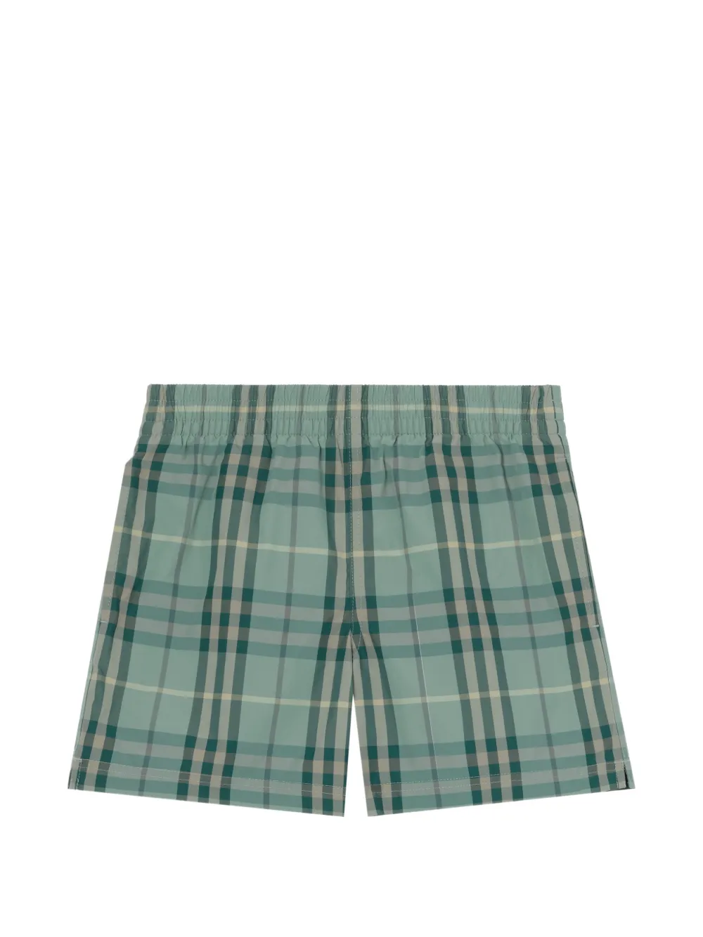 Burberry Kids Check swim shorts - Green