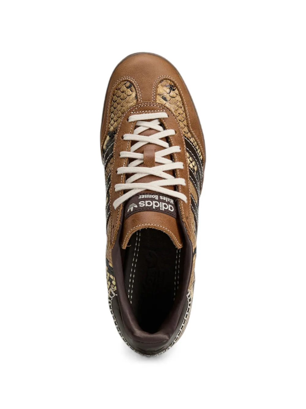Wales Bonner x Adidas Originals Gazelle snake-embossed leather sneakers Bruin