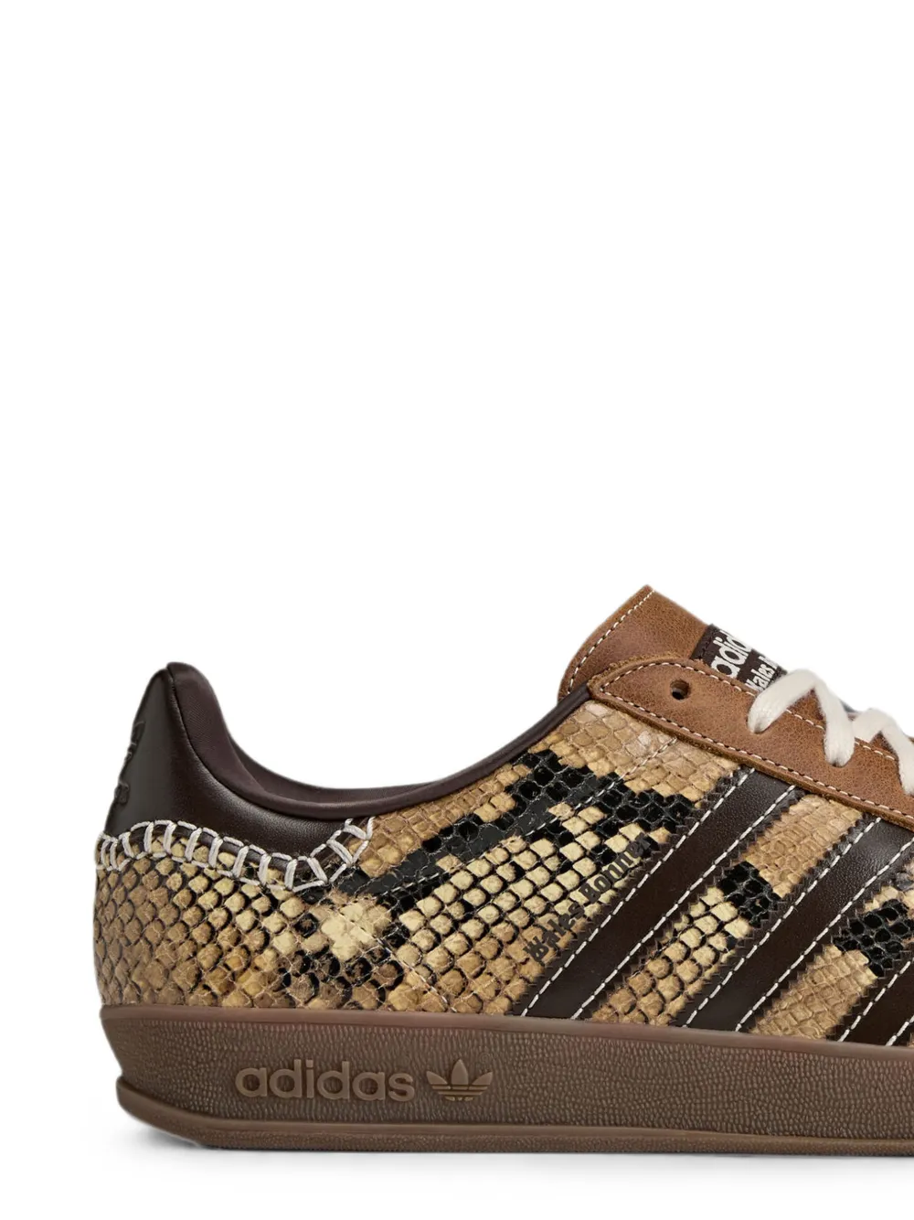 Wales Bonner x Adidas Originals Gazelle snake-embossed leather sneakers Bruin