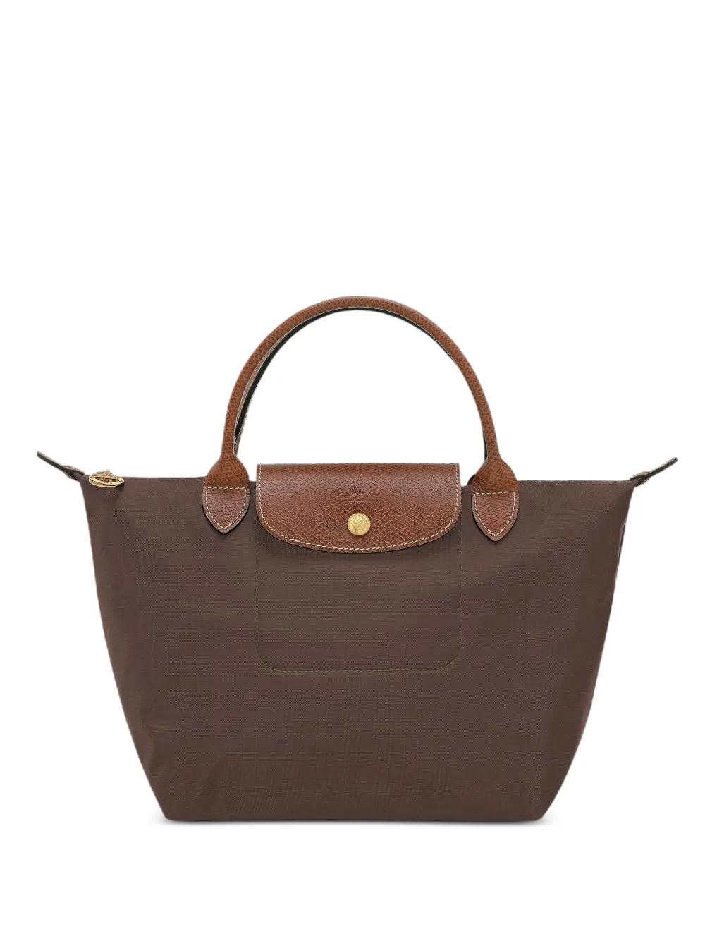 Longchamp S Le Pliage Leather-trim Tote Bag In Brown