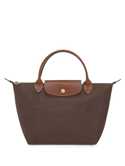 Longchamp S Le Pliage leather-trim tote bag