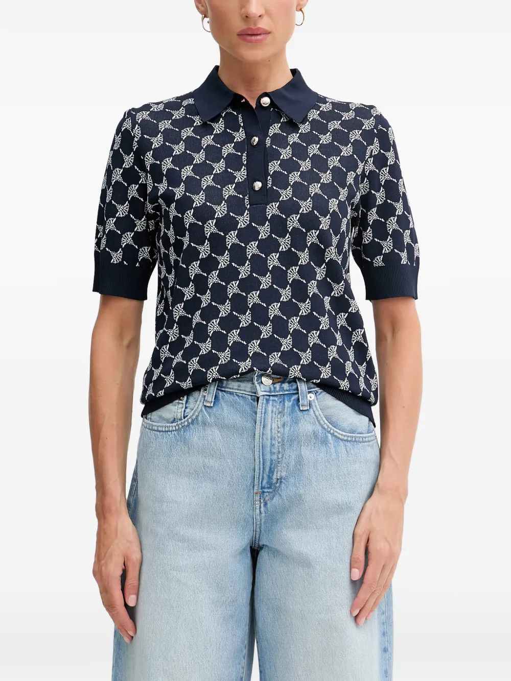 Joop! Kella patterned polo shirt - Blu