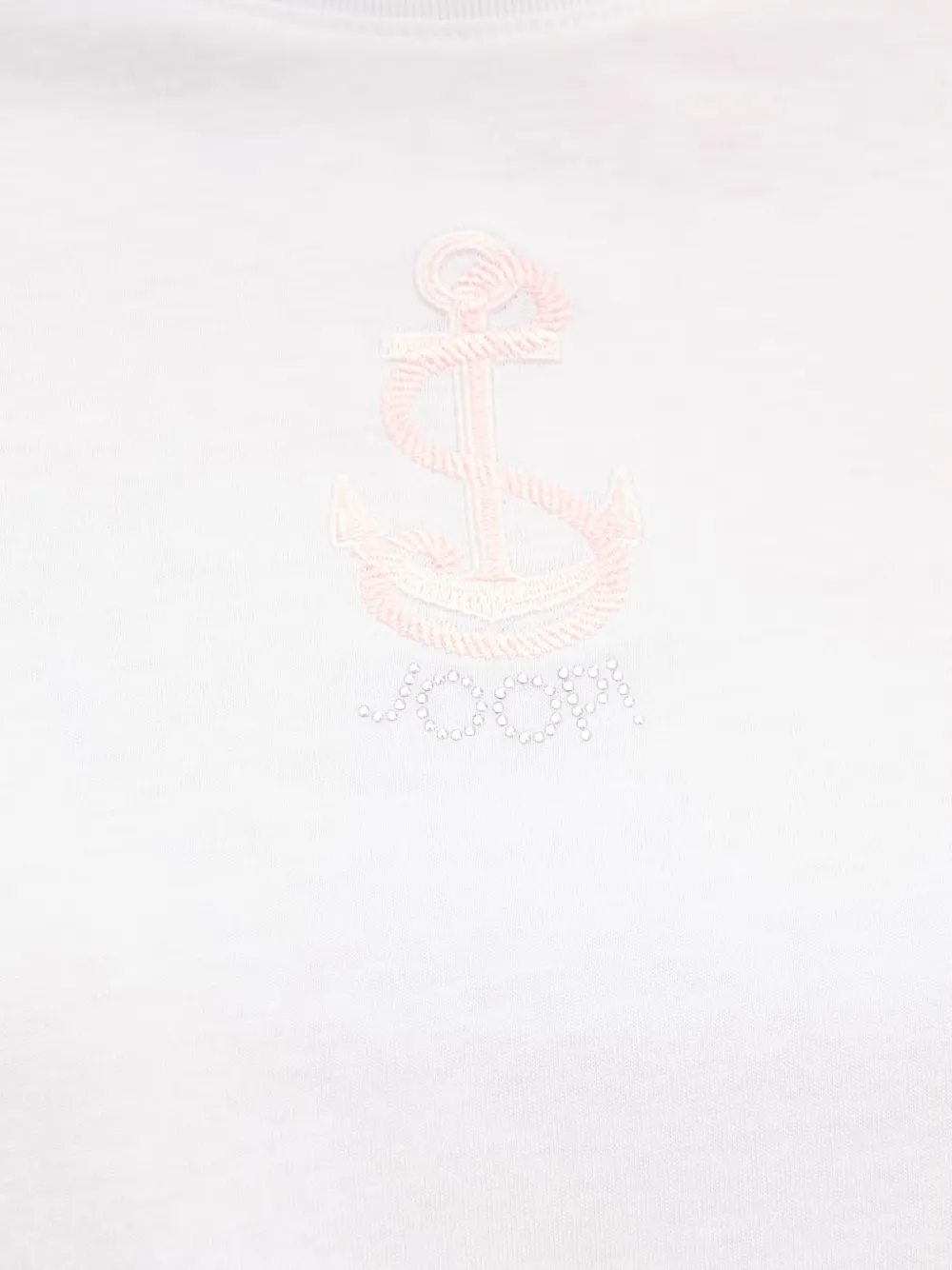 Joop! T-shirt met geborduurd anker Wit