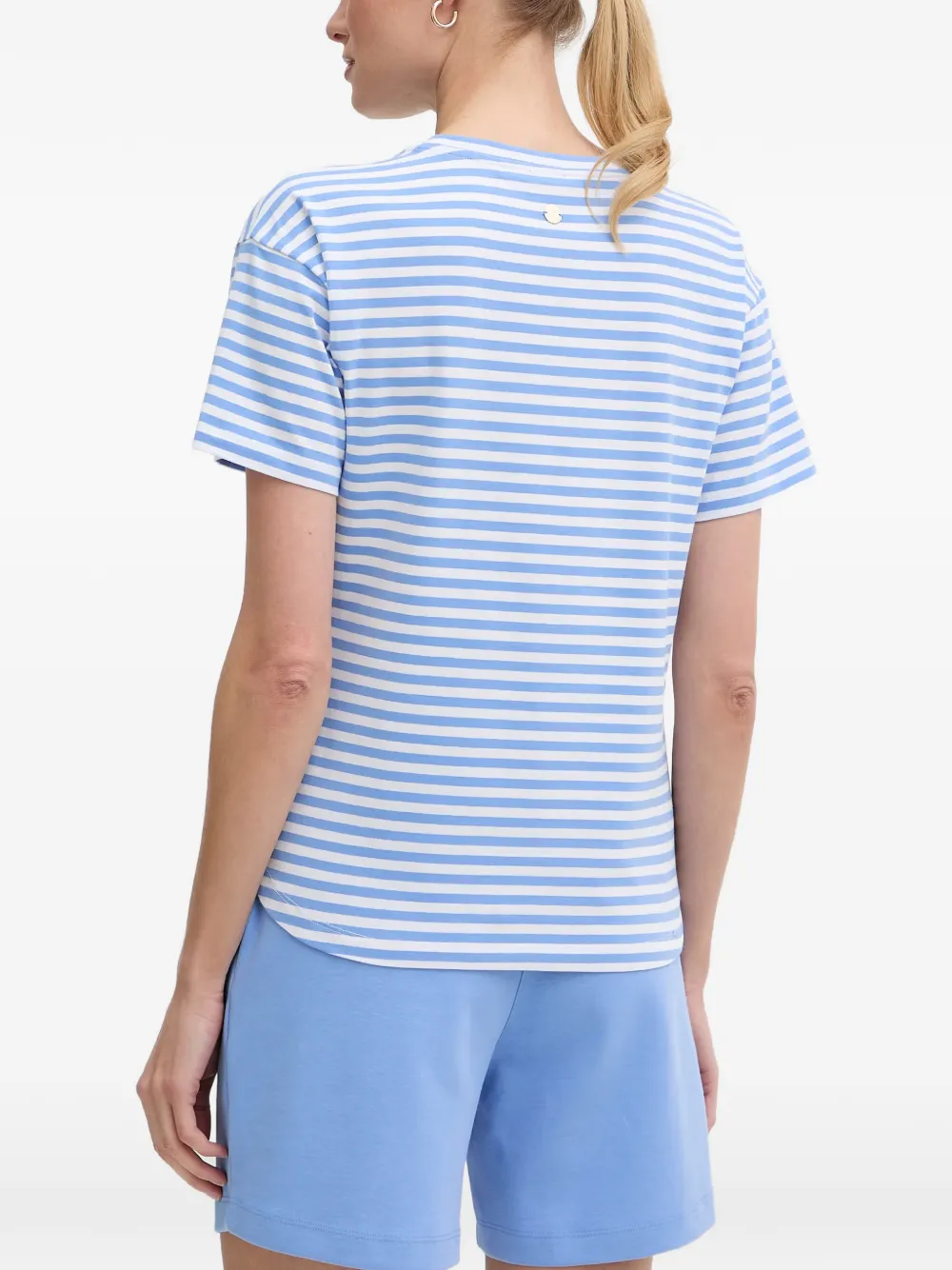Joop! Tele gestreept T-shirt met logo-print Blauw
