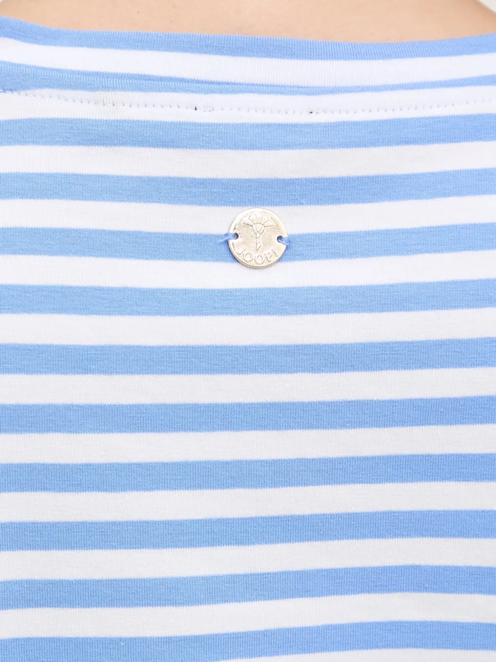 Joop! Tele gestreept T-shirt met logo-print Blauw