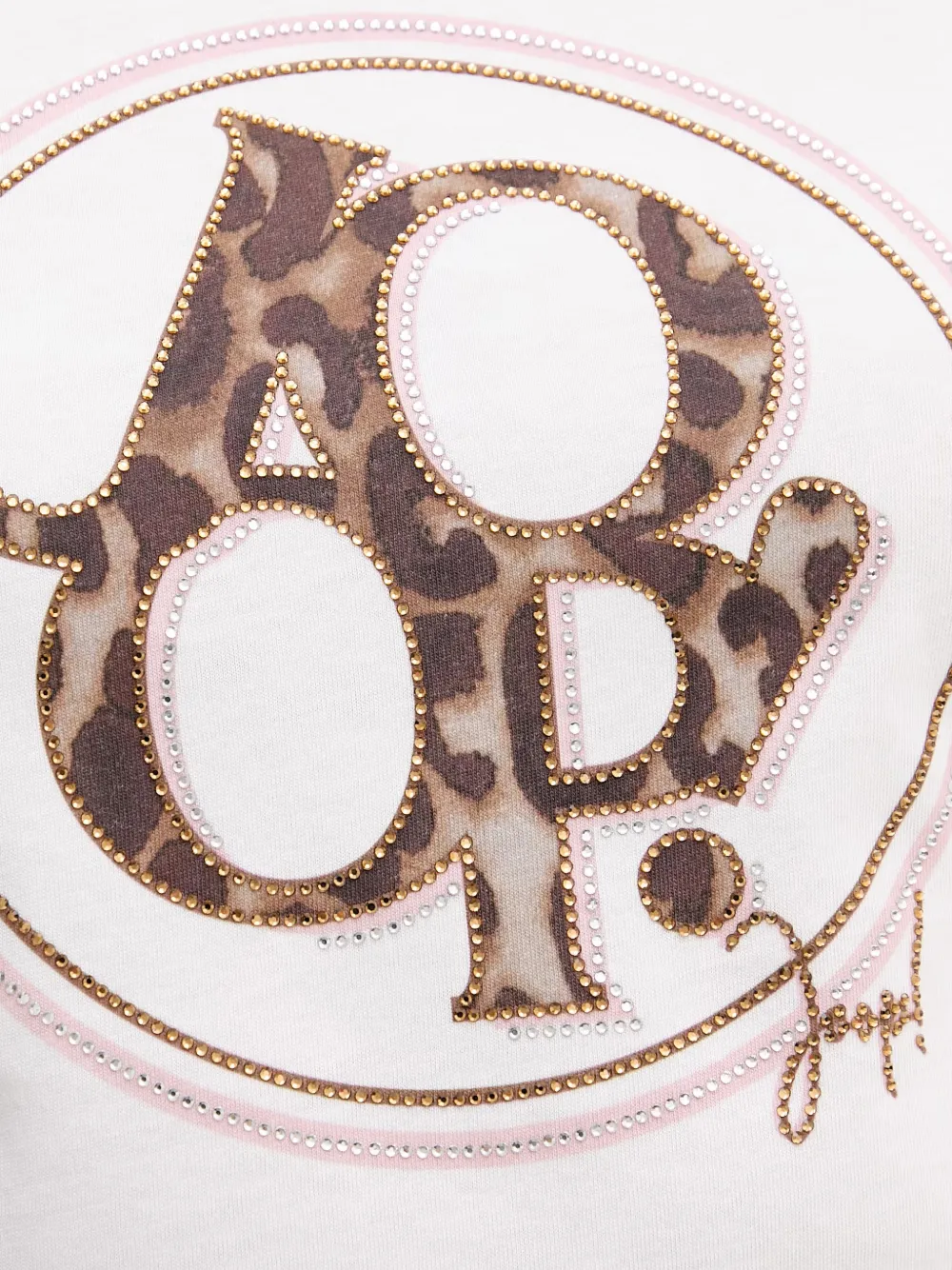 Joop! T-shirt verfraaid met stras Wit
