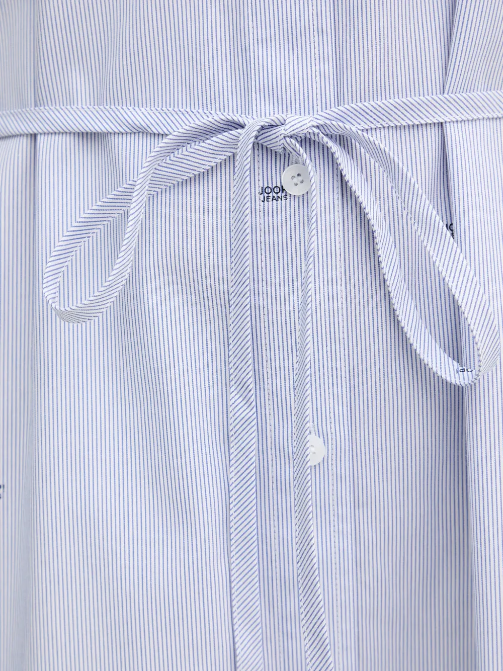 Joop! Gestreepte mini-blousejurk met ceintuur Blauw