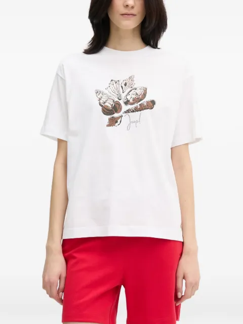 Joop! shell-print rhinestone-embellished T-shirt