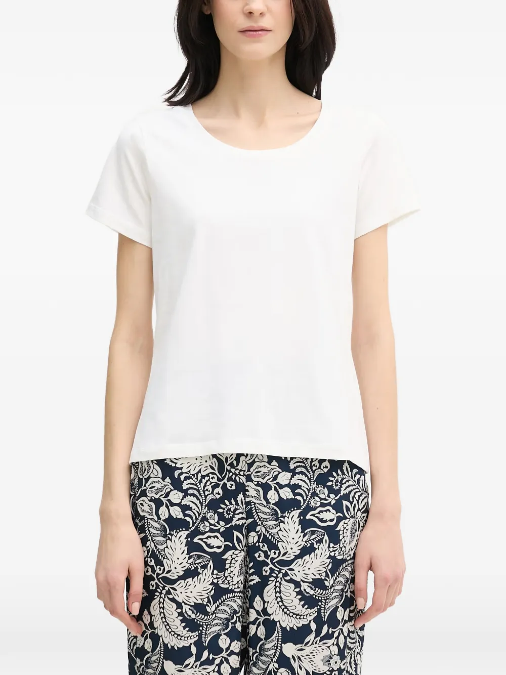 Joop! rhinestone-logo T-shirt - Bianco