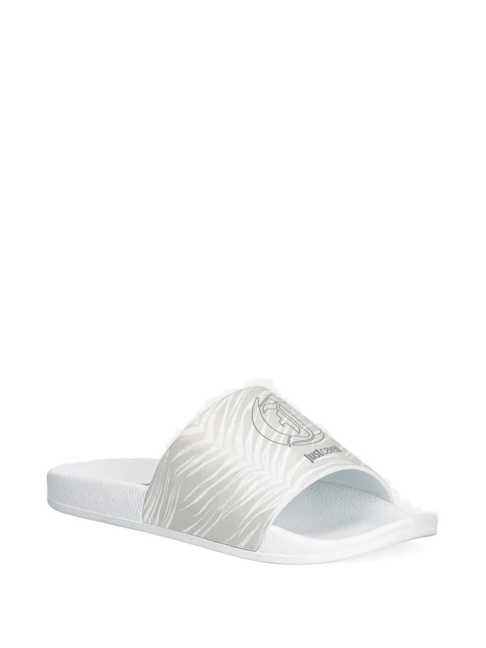 Just Cavalli logo-detail slides Wit