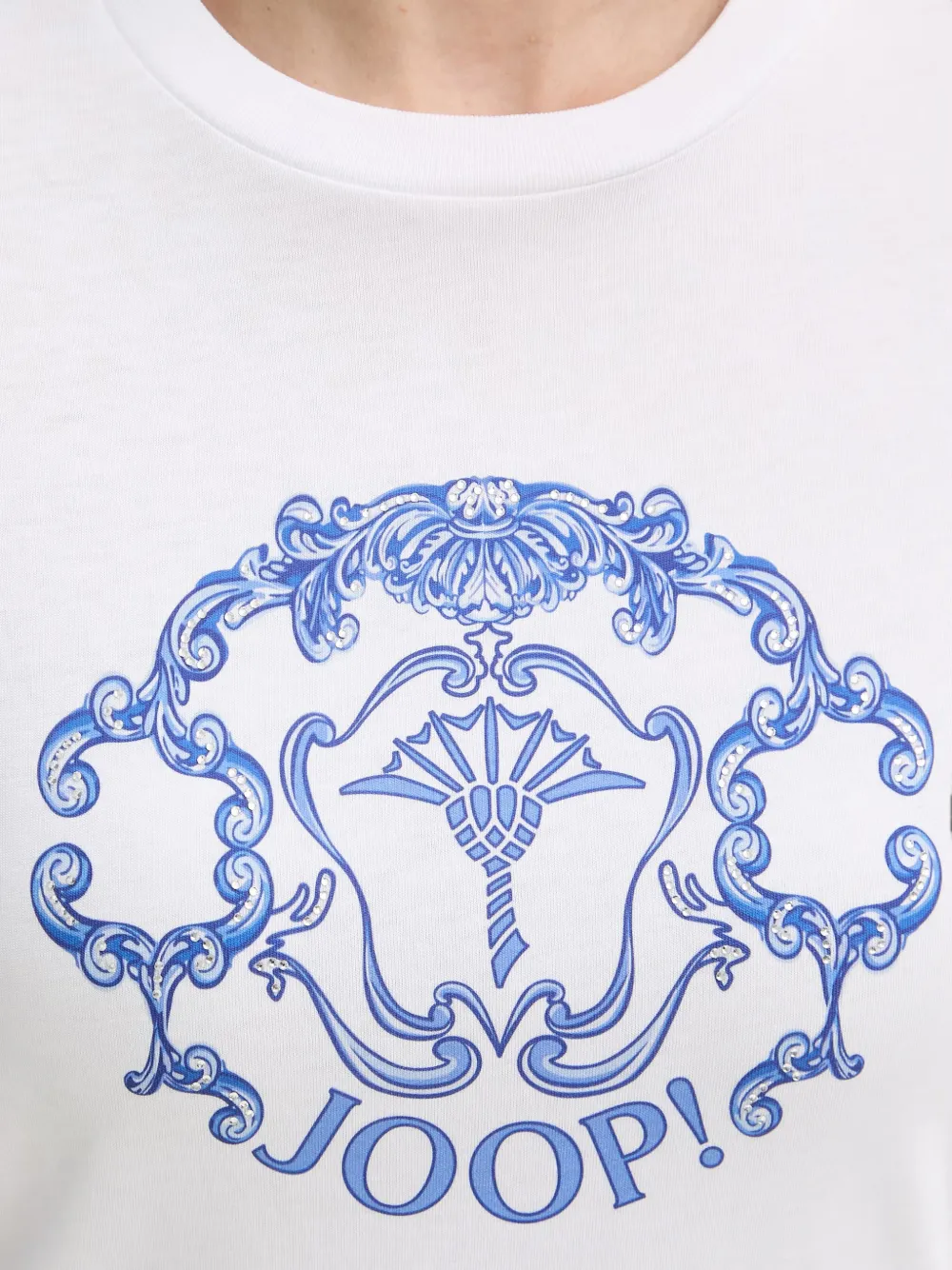 Joop! Tulya T-shirt verfraaid met stras Wit