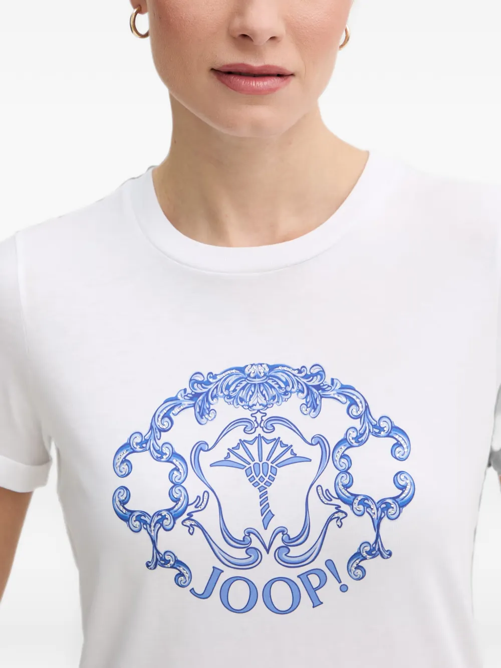 Joop! Tulya T-shirt verfraaid met stras Wit