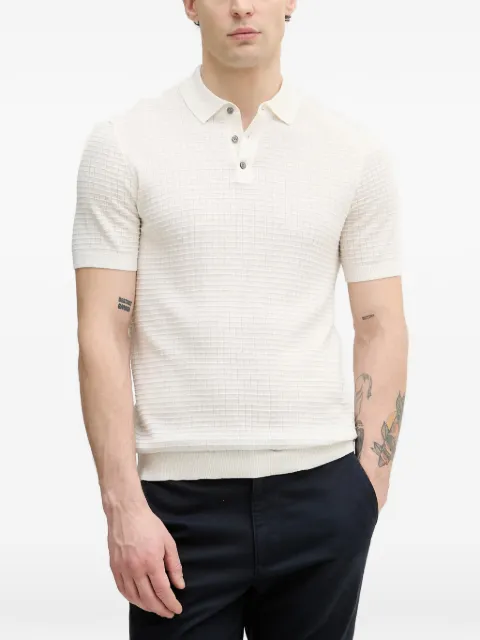 Joop! Vanceo waffle-knit short-sleeve polo shirt