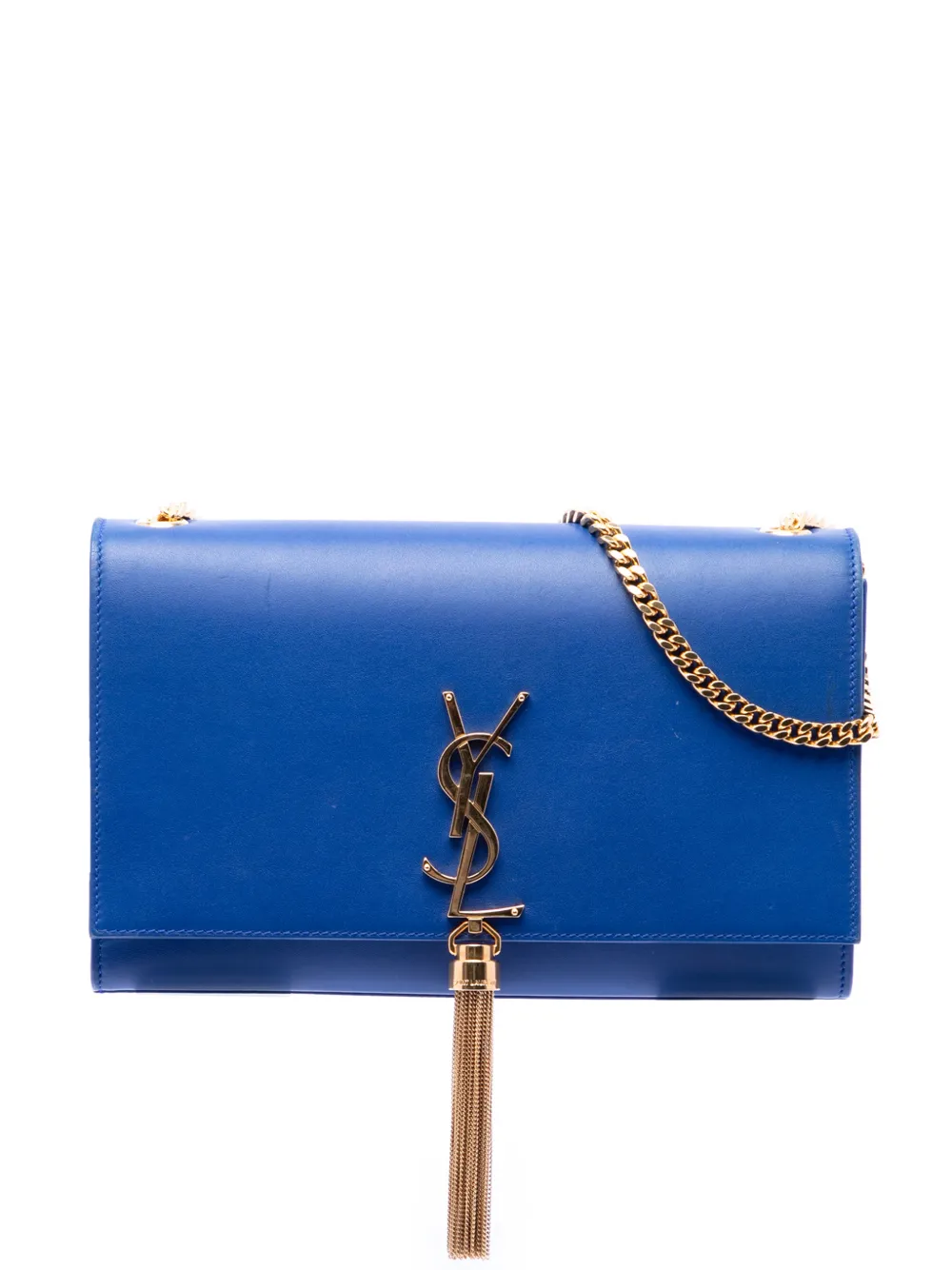 Saint Laurent Pre-Owned 2015 Medium Smooth Calfskin Monogram Kate Tassel crossbody bag - Blau