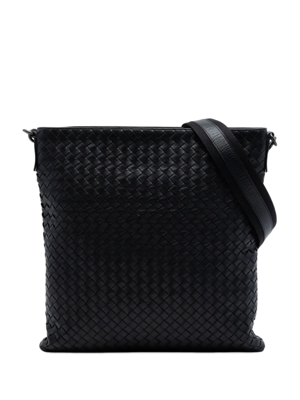Bottega Veneta Pre-Owned 2012-2026 Intrecciato Nappa Flat Messenger Bag crossbody bag - Nero
