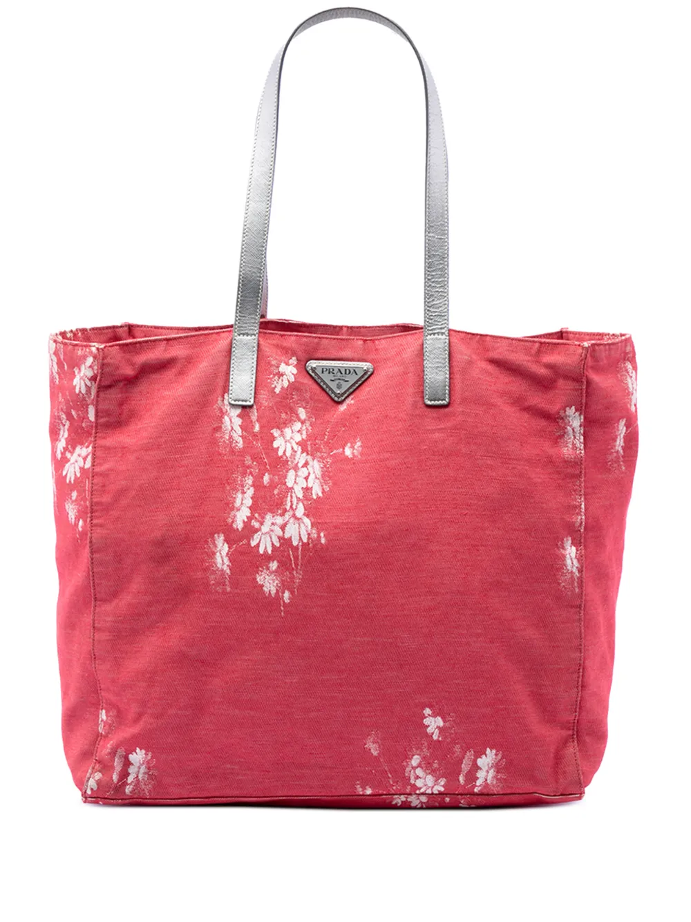 Prada Pre-Owned 2013-2026 Floral Printed Canvas tote bag - Rosa