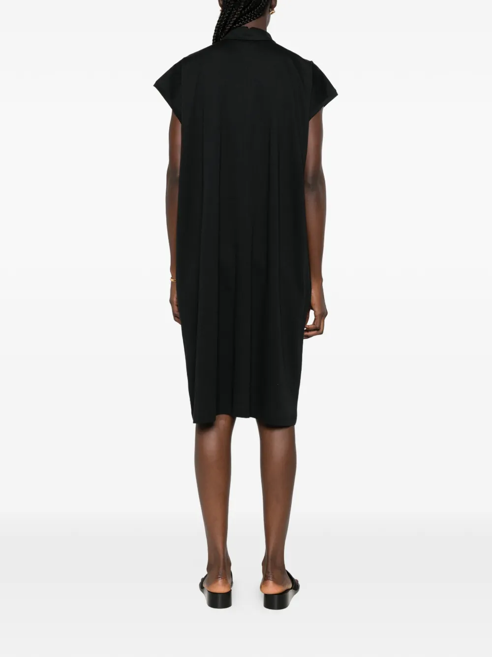 TOTEME Mouwloze midi-blousejurk met knoopsluiting Zwart