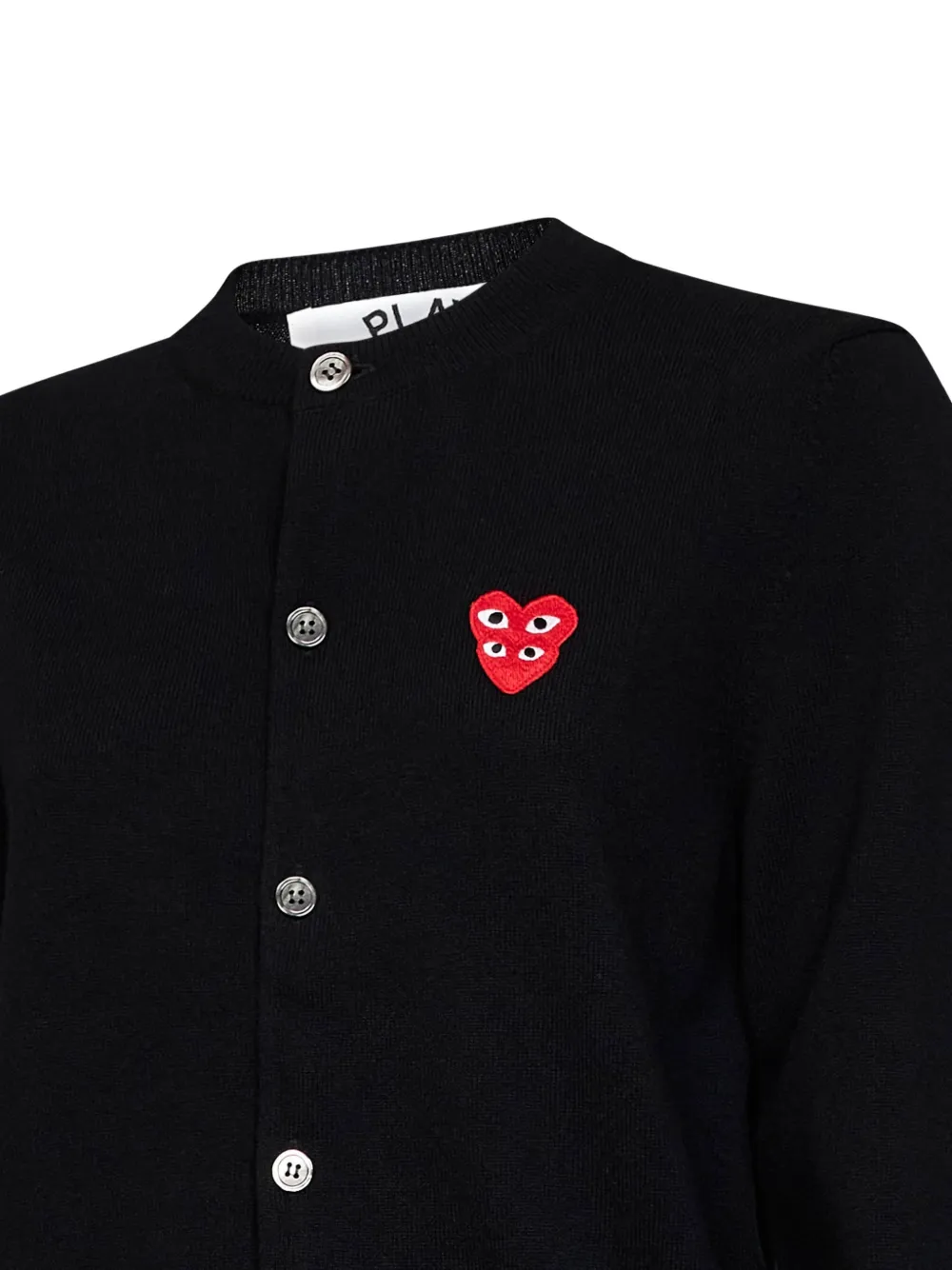 Comme Des Garçons Play Vest met hart-applicatie Zwart