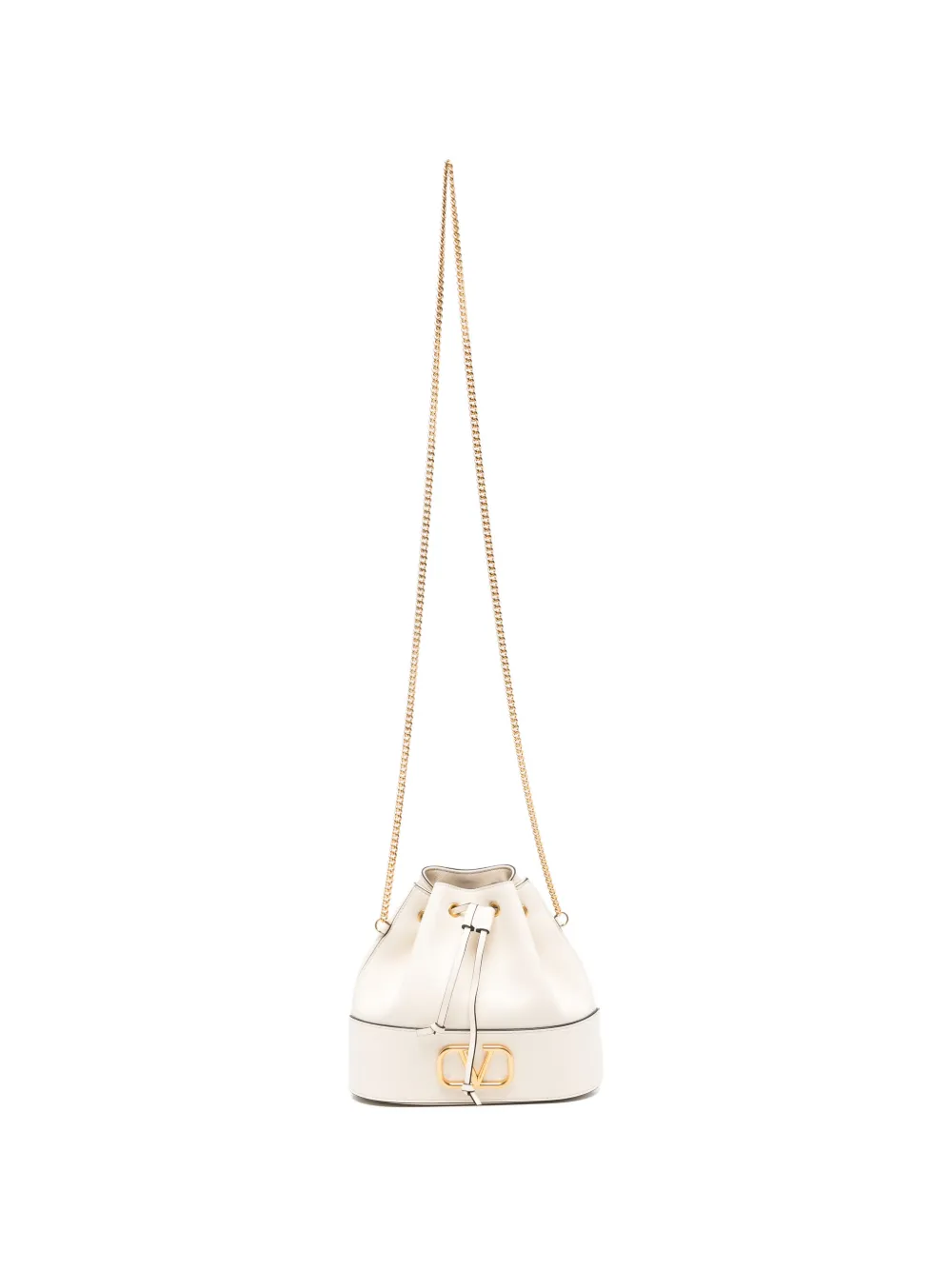 Valentino Garavani Pre-Owned VLogo chain-strap bucket bag - Toni neutri