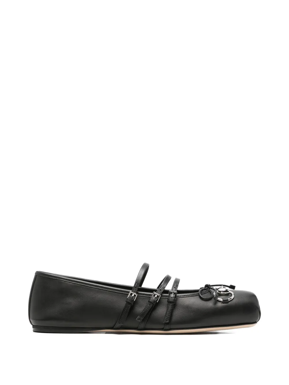 Gucci Pre-Owned Horsebit buckled ballet flats - Black