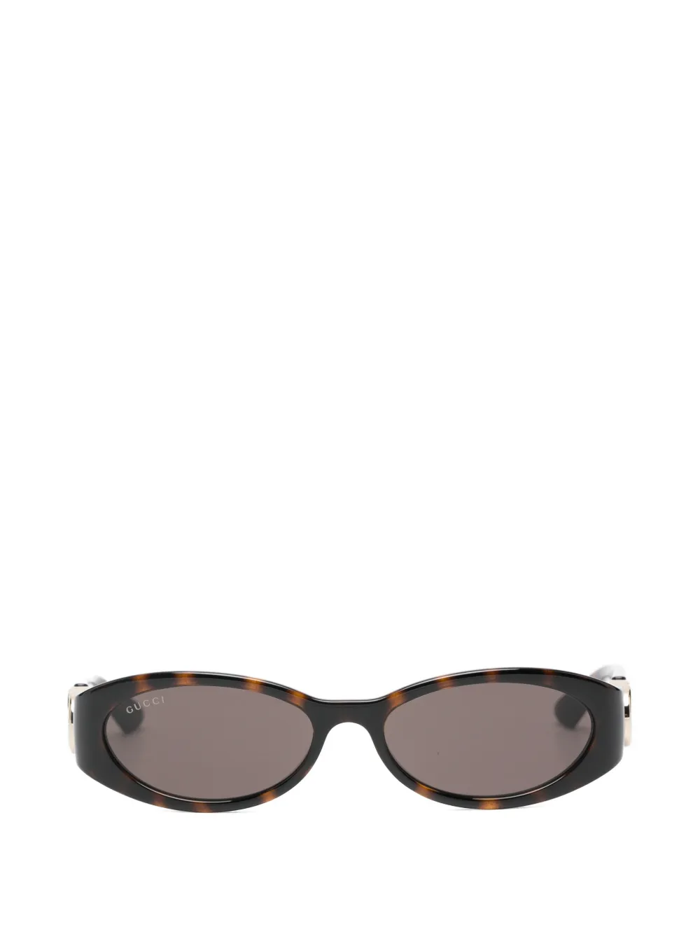 Gucci Pre-Owned Interlocking G oval-frame sunglasses - Marrone