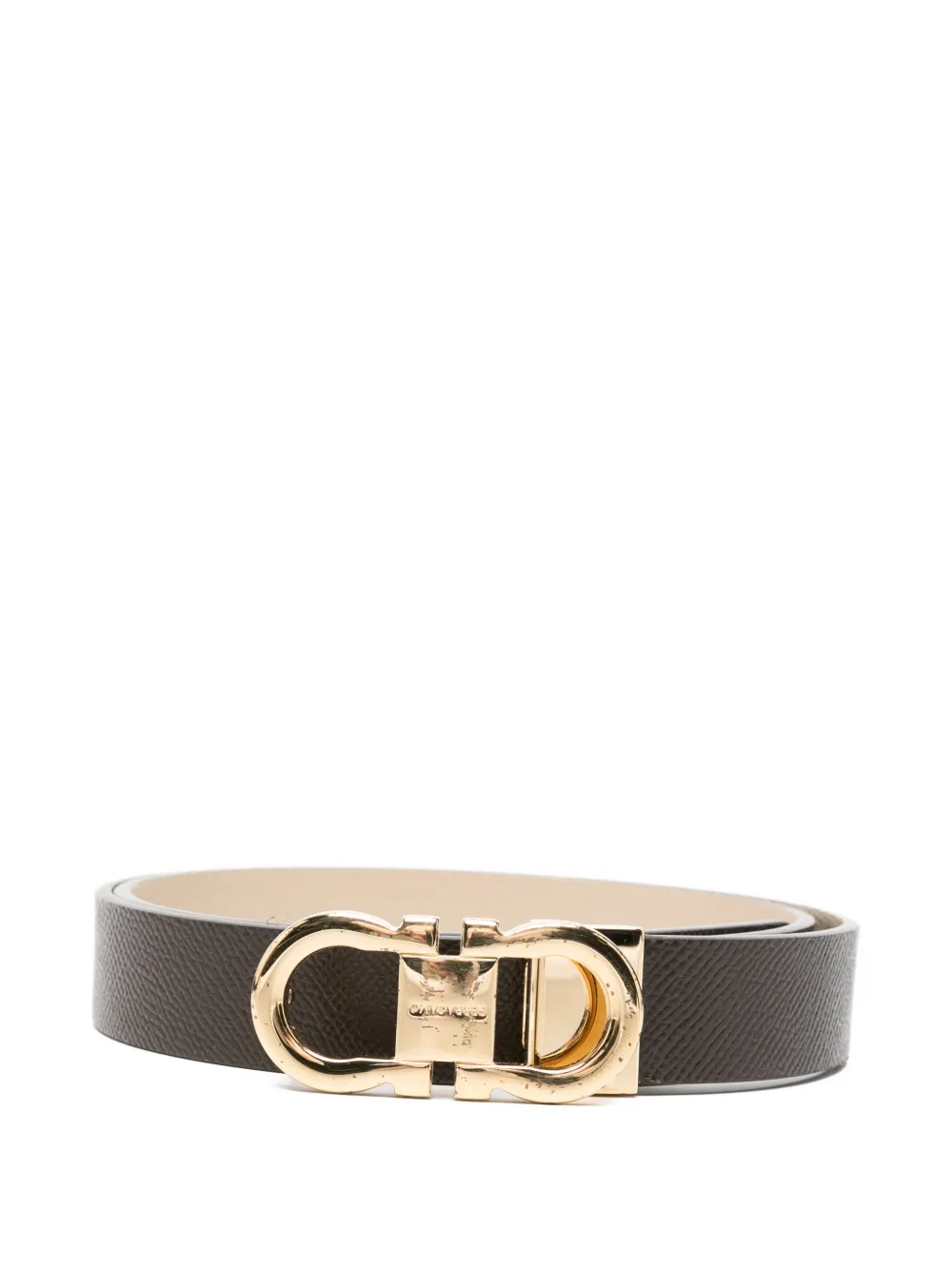 Ferragamo Pre-Owned Gancini reversible belt - Marrone