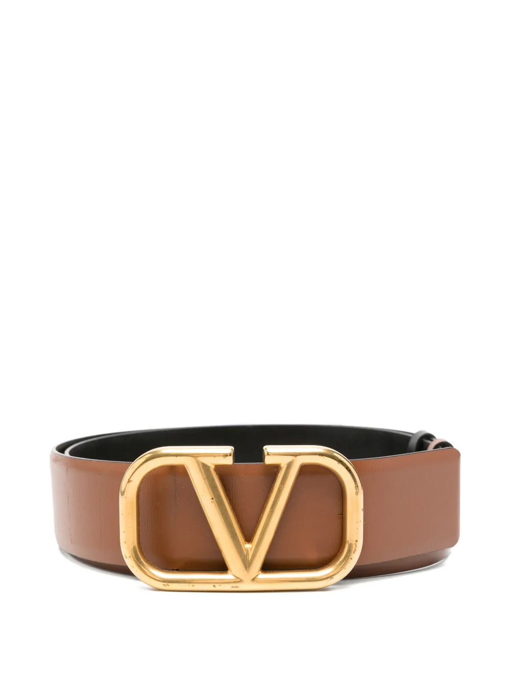 Valentino Garavani Pre-Owned VLogo buckle belt - Marrone