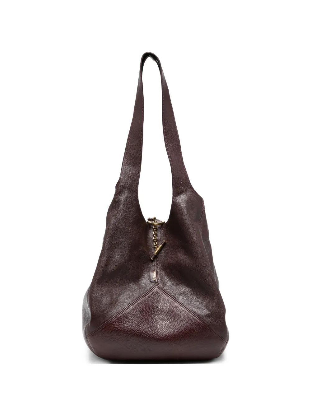 Chloé Pre-Owned Balloon grained-leather tote bag - Viola