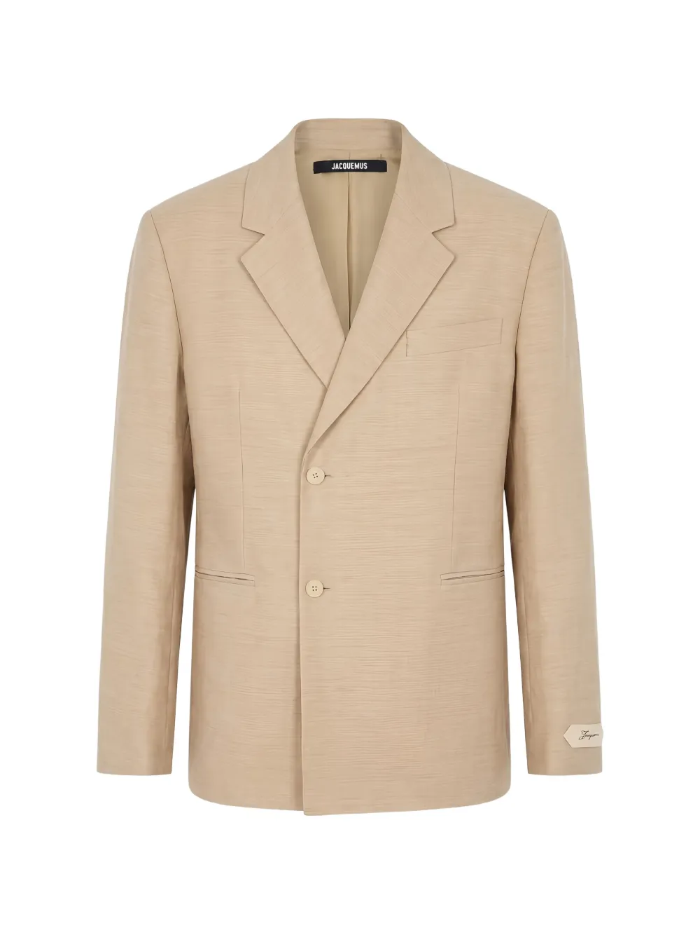 Jacquemus The Melo logo-patch blazer - Nude